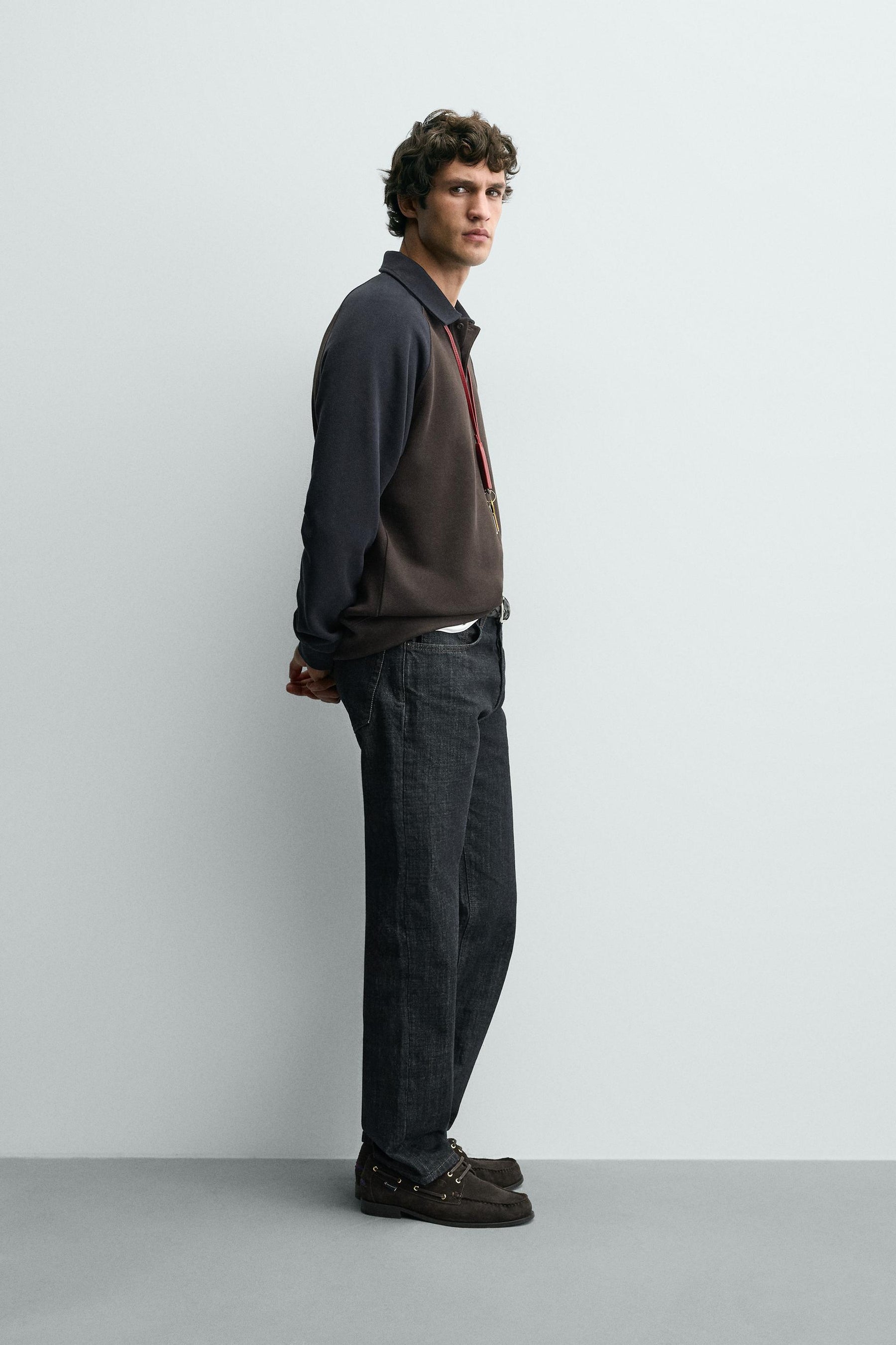 Polohemd mit Farbblock-Design