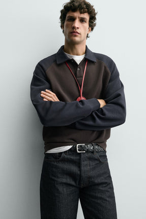 Polohemd mit Farbblock-Design