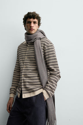 STRIPED TEXTURED JACKET - Image 6