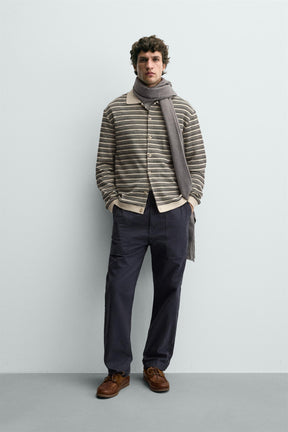 STRIPED TEXTURED JACKET - Image 1