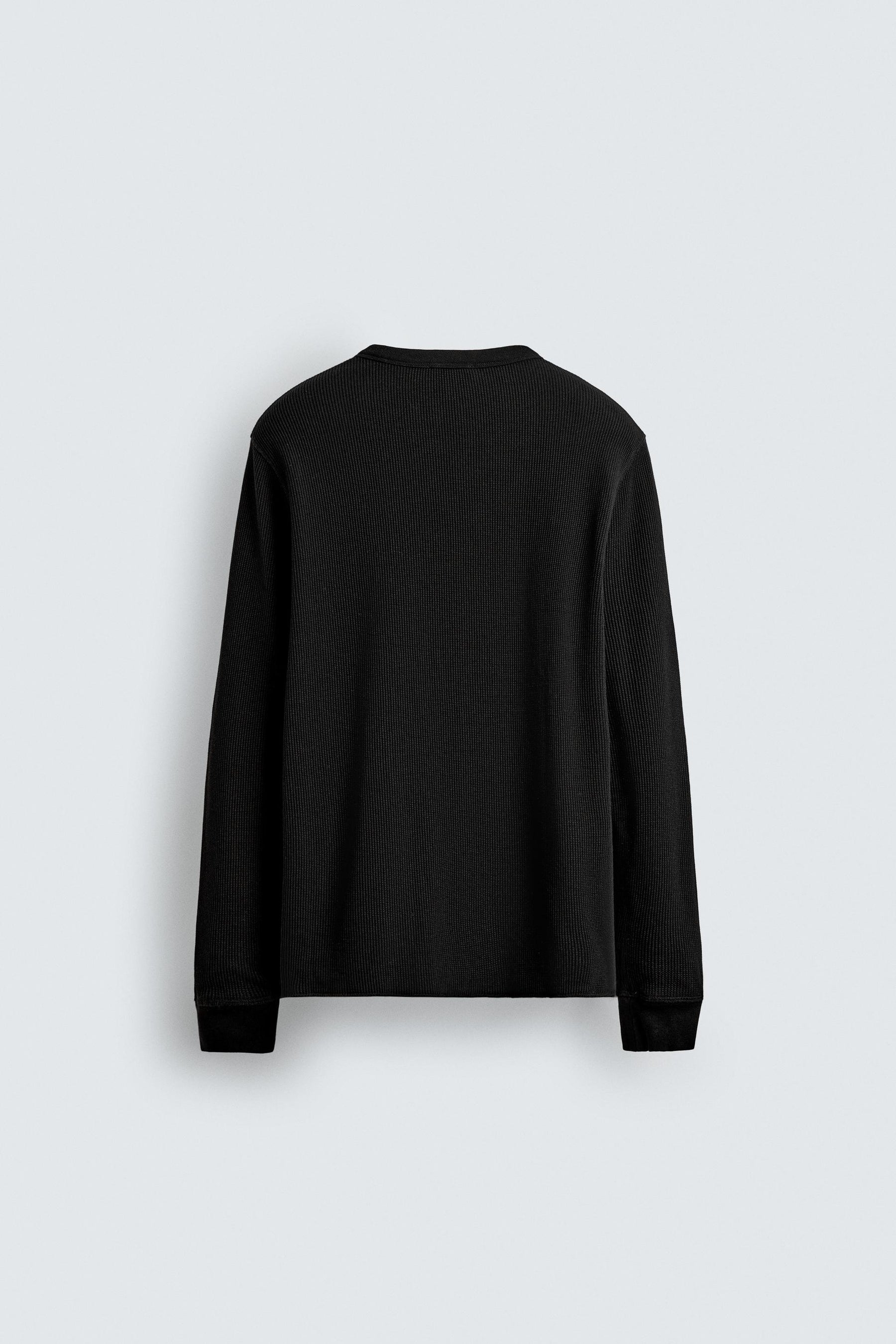 WAFFLE-KNIT TEXTURE T-SHIRT - Image 7