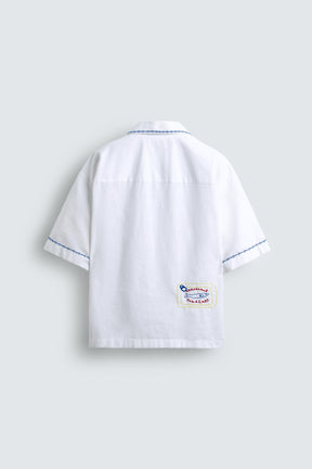 CONTRAST EMBROIDERY SHIRT - Image 7