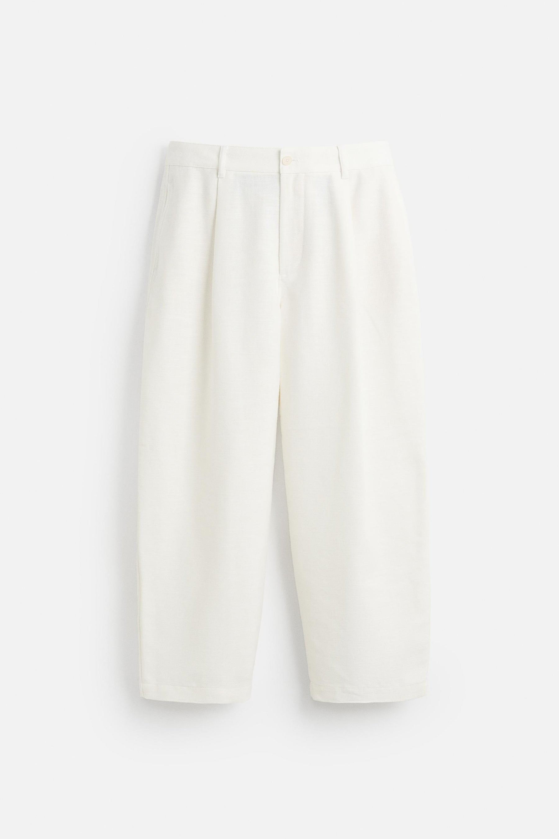 RELAXED FIT PLEATED TROUSERS - Image 7