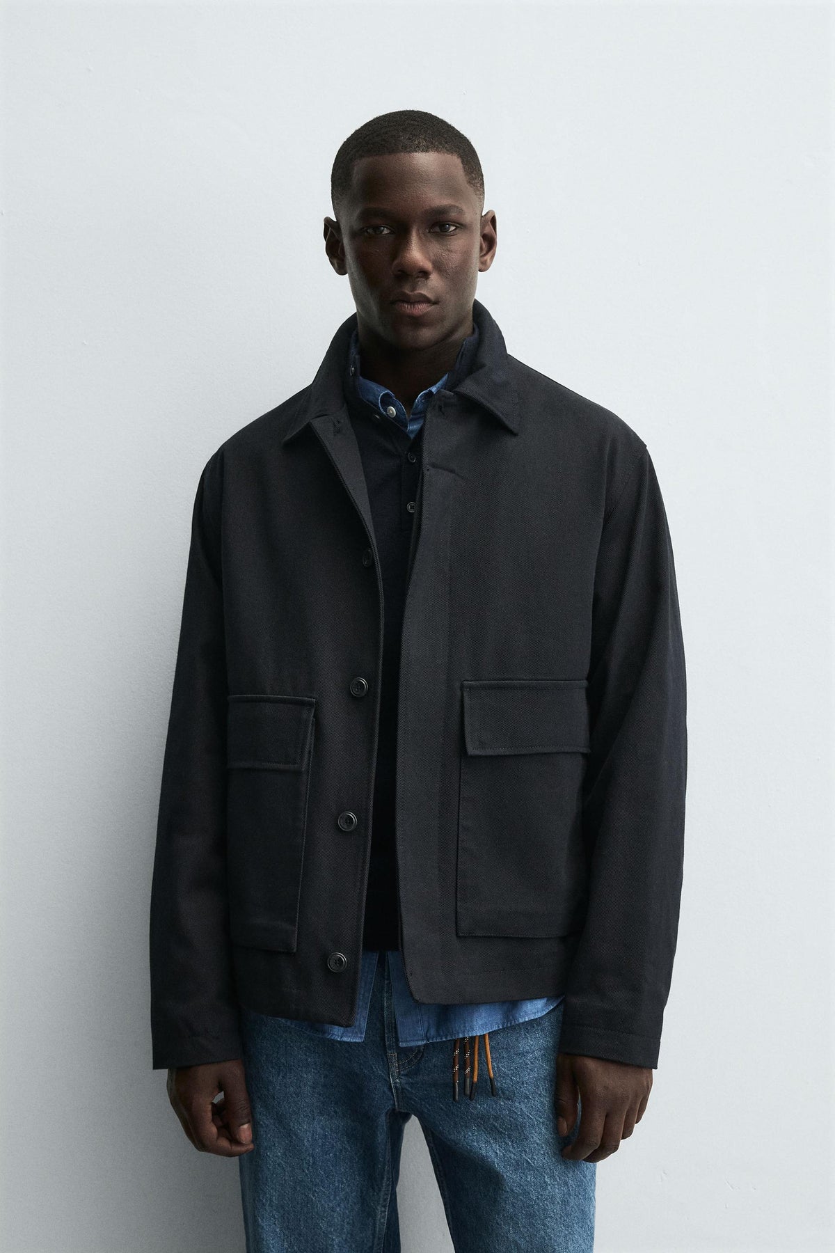 TWILL TEXTURED OVERSHIRT - Image 2