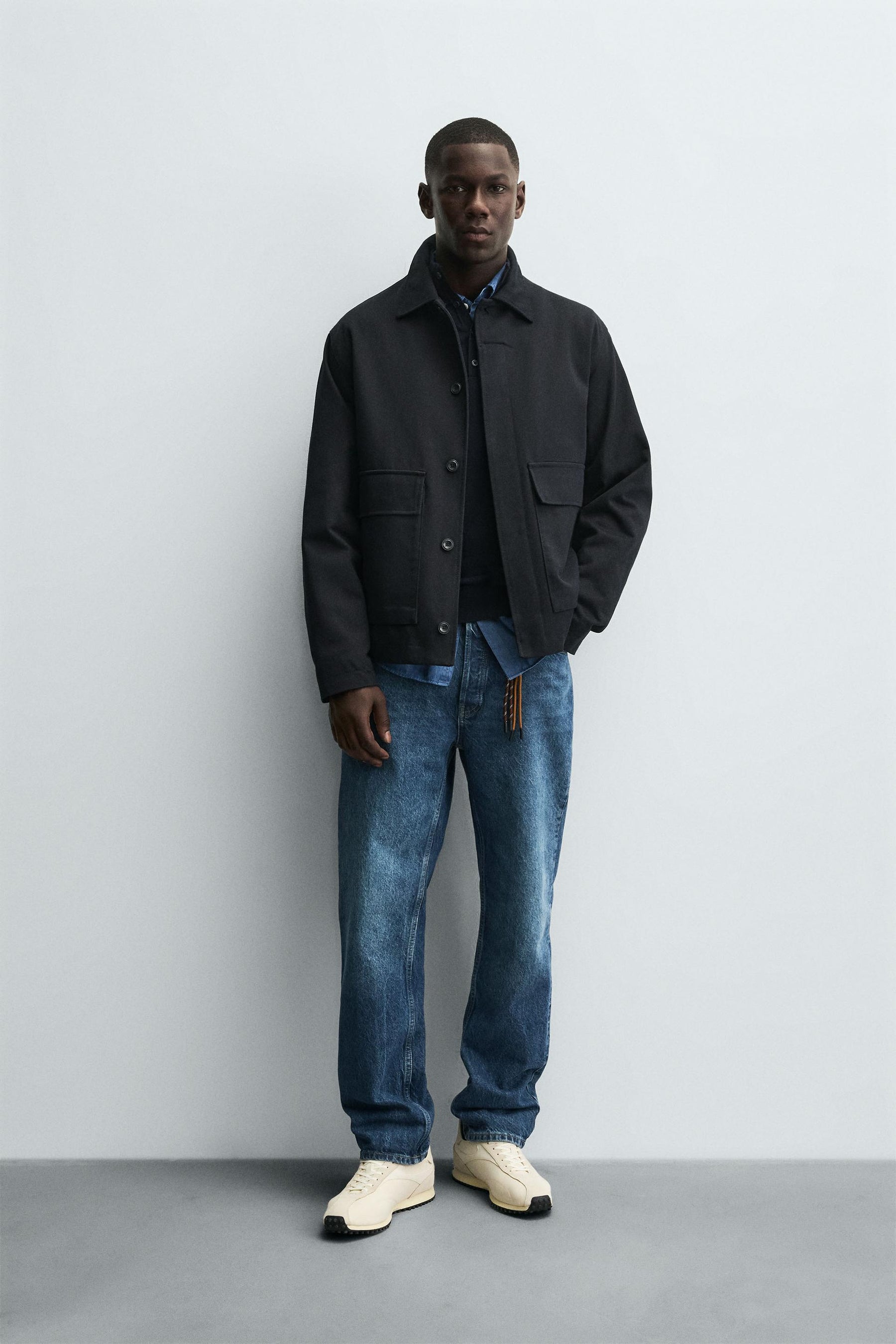 TWILL TEXTURED OVERSHIRT - Image 1