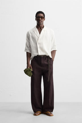 100% LINEN KIMONO SHIRT - Image 1