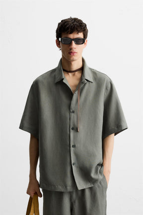 RELAXED FIT LINEN SHIRT - Image 2