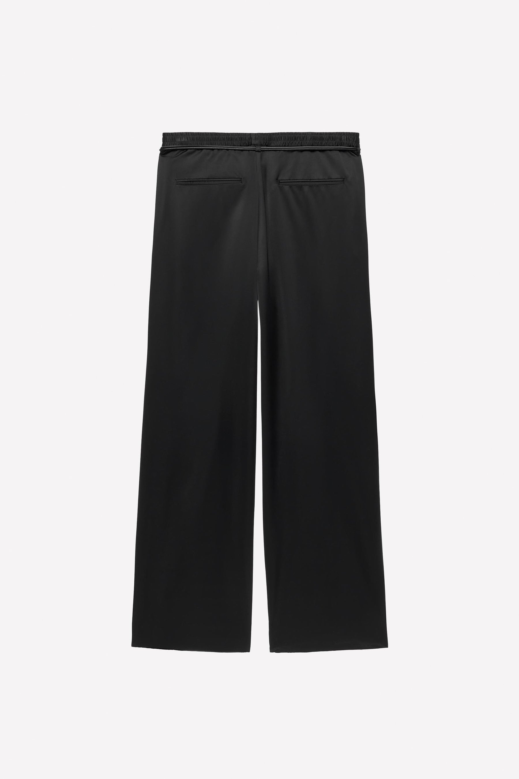 "VISCOSE WOOL TROUSERS WITH BELT" - Image 2