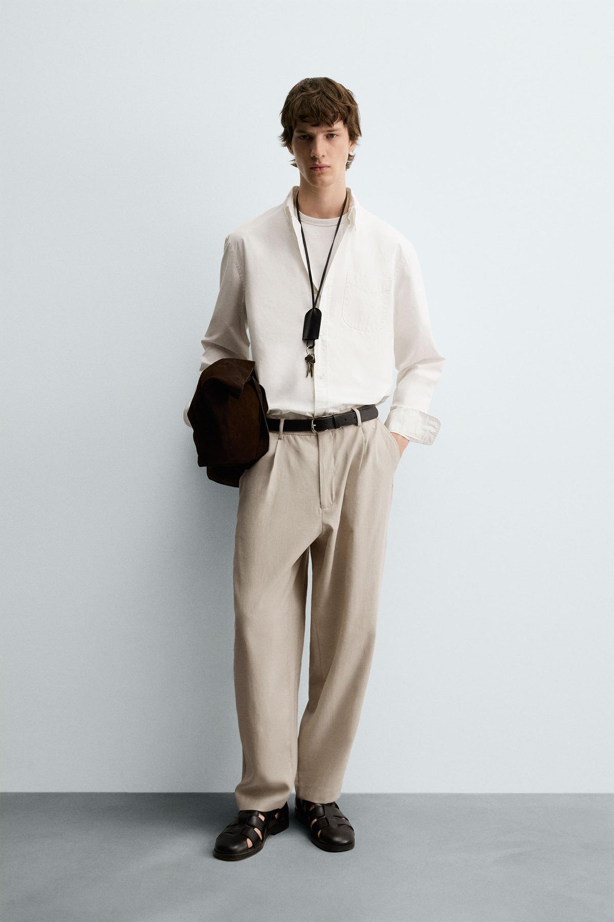 FLOWING PLEATED TROUSERS - Image 1