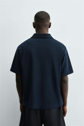 REGULAR FIT TOWELLING POLO SHIRT - Image 3