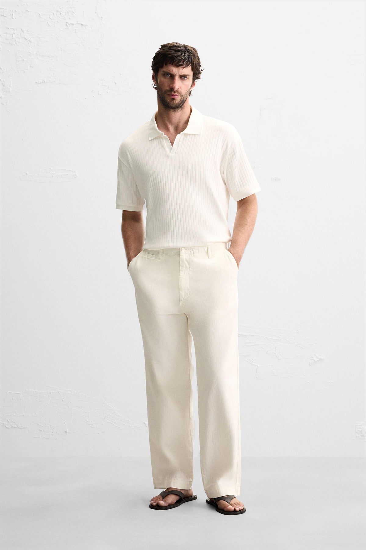 RIB POLO SHIRT - Image 1