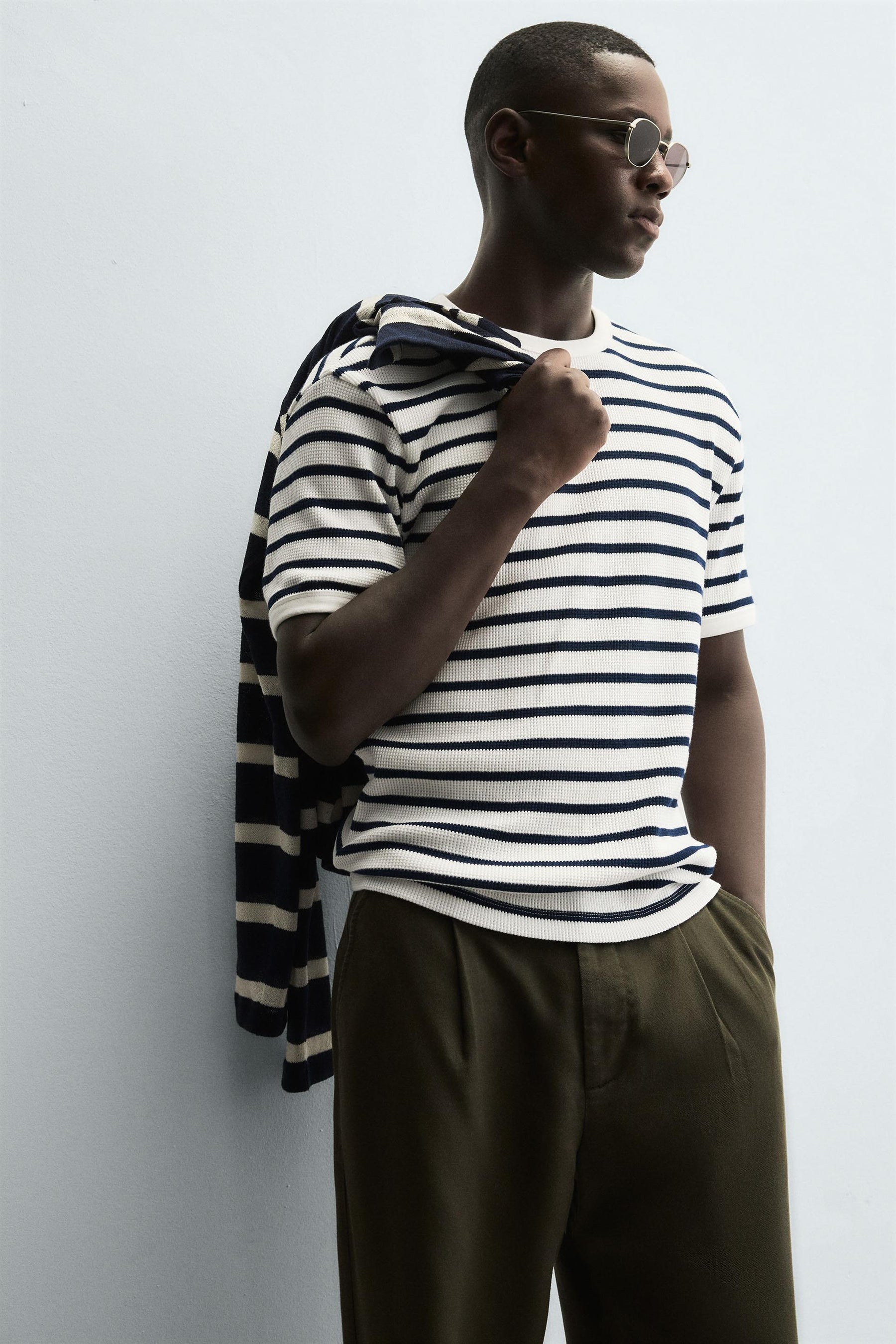 WAFFLE-KNIT TEXTURED T-SHIRT - Image 5