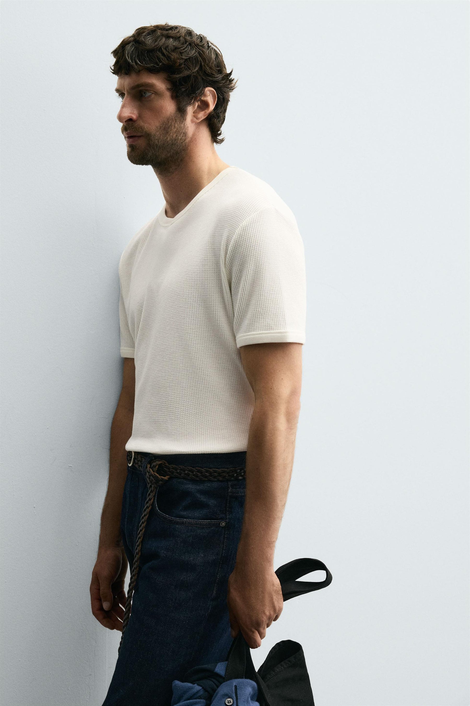 WAFFLE-KNIT TEXTURED T-SHIRT - Image 6