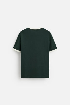 BASIC CONTRAST RIB T-SHIRT - Image 7