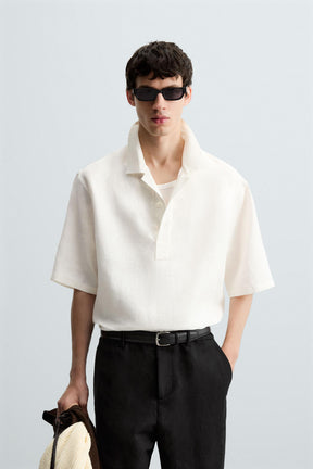100% LINEN POLO SHIRT - Image 2