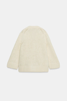 Strickjacke aus Wolle mit V-Ausschnitt