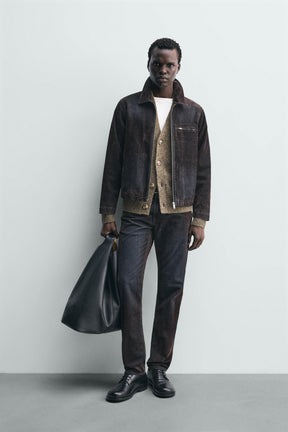 FLOCKED VELVET JACKET - Image 1