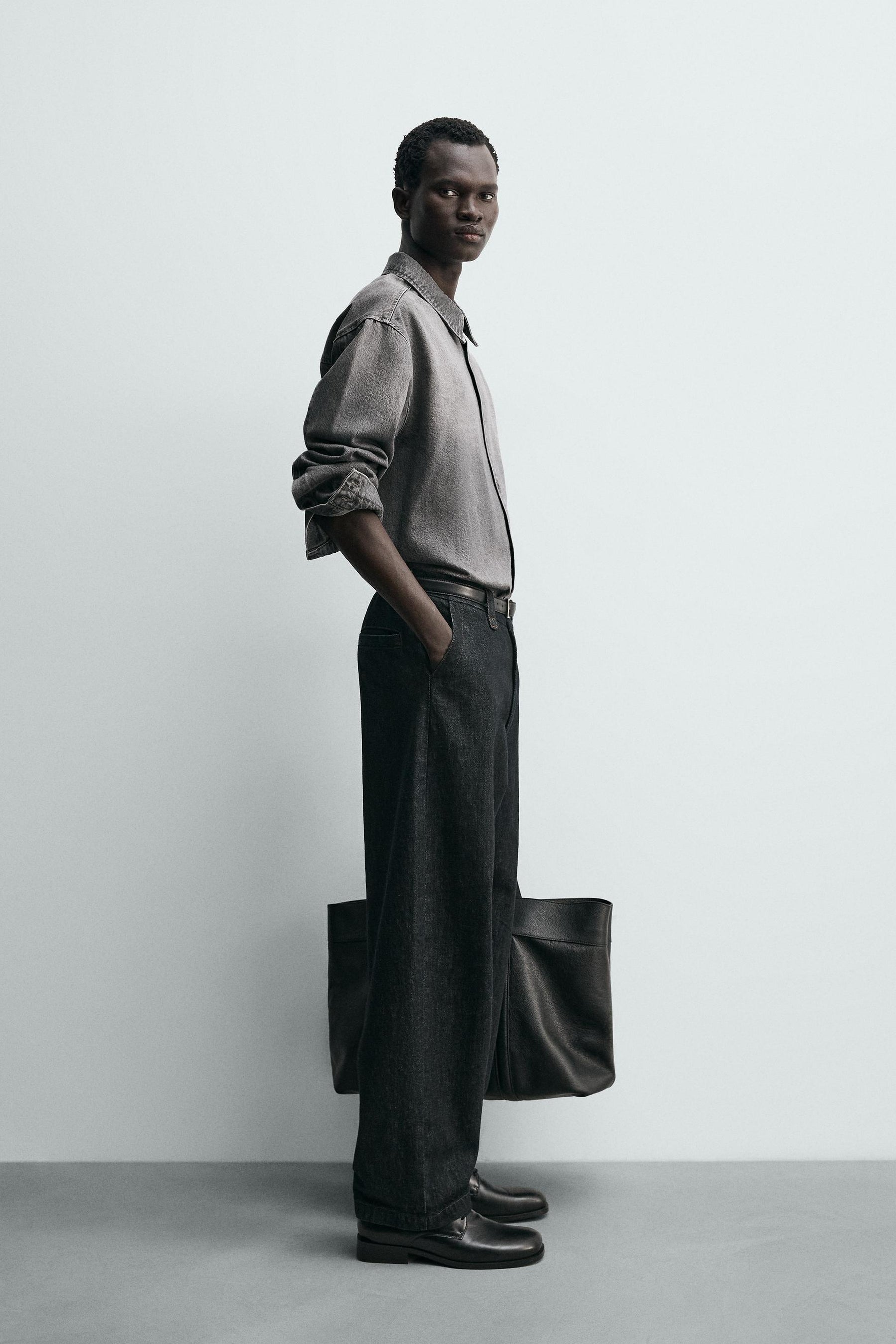 Jeanshemd aus gewaschenem Denim