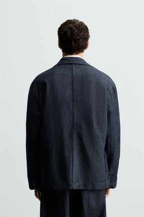 RELAXED FIT DENIM BLAZER - Image 3