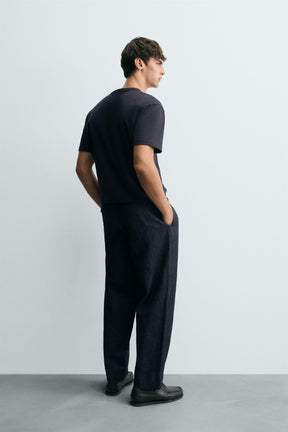 CROPPED WIDE-LEG DENIM TROUSERS - Image 3