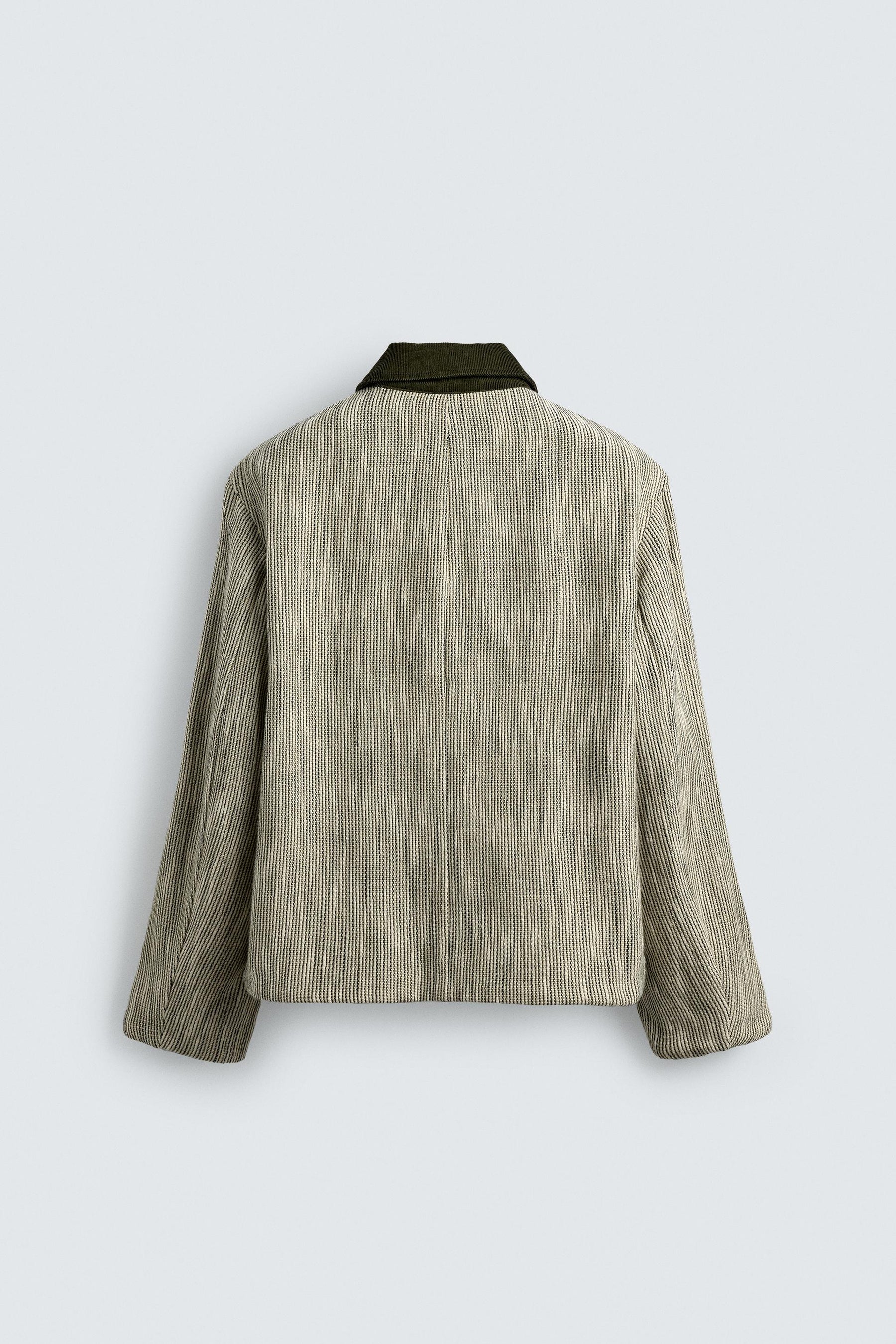 CONTRAST TEXTURED OVERSHIRT - Image 7