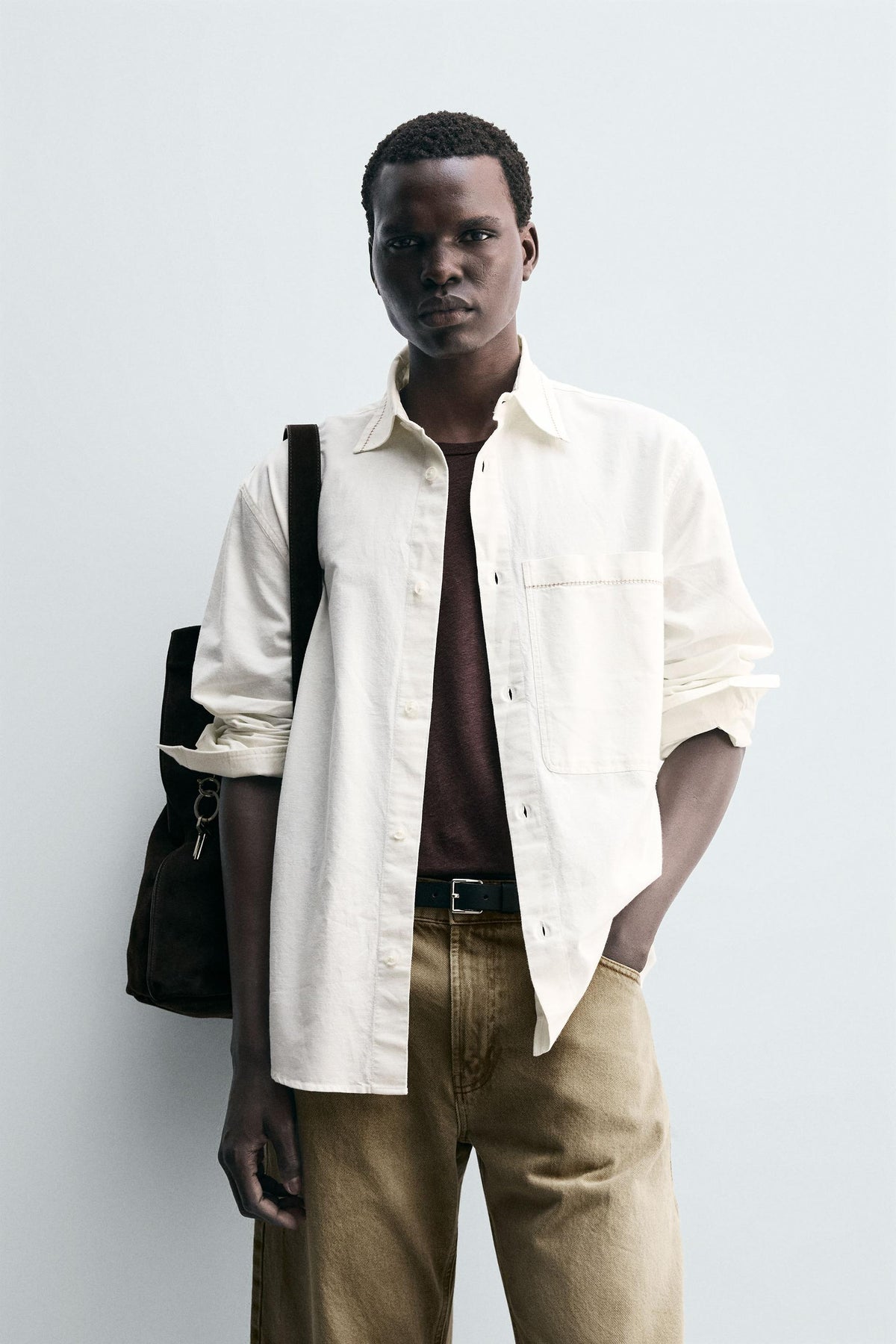 EMBROIDERED COTTON/LINEN SHIRT - Image 2