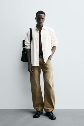 EMBROIDERED COTTON/LINEN SHIRT - Image 1