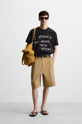 SLOGAN PRINT T-SHIRT - Image 1
