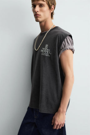 WASHED PRINT TANK TOP - Image 5