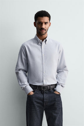 WASHED TEXTURED OXFORD SHIRT - Image 2