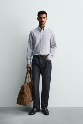 WASHED TEXTURED OXFORD SHIRT - Image 1