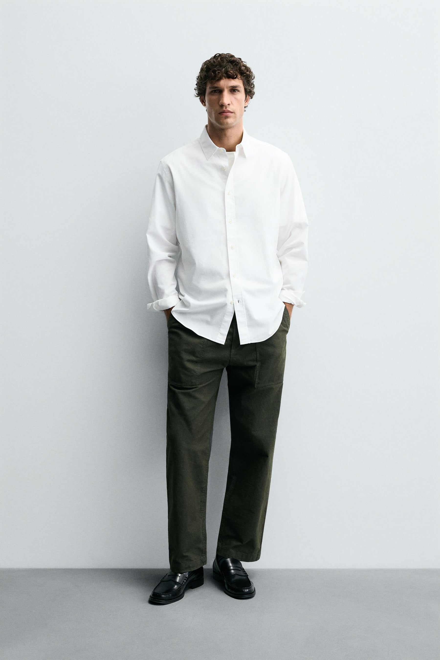 TEXTURED COTTON SHIRT - Image 1