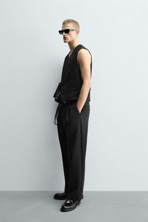 TEXTURED WAISTCOAT WITH POCKETS - Image 4