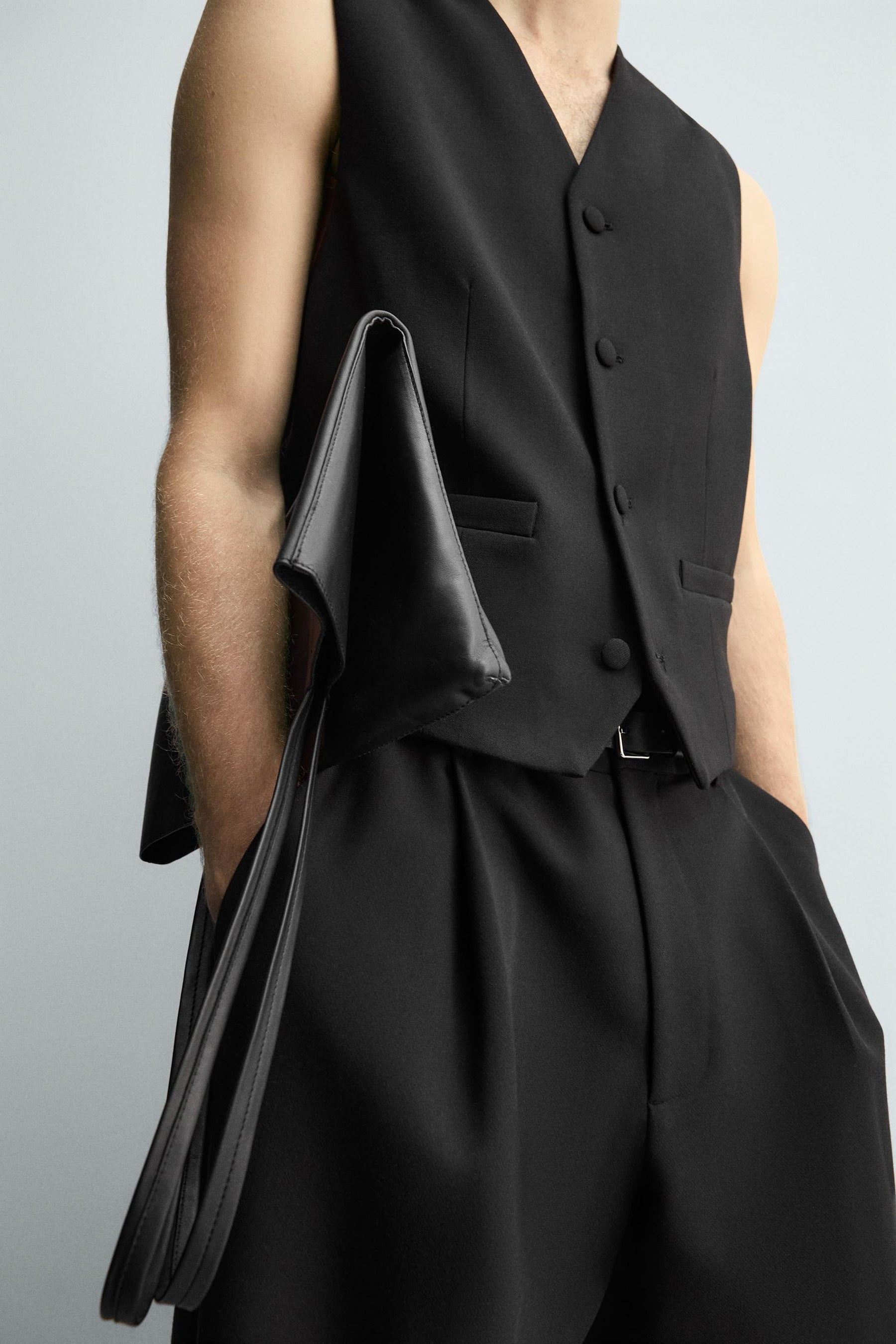 TEXTURED WAISTCOAT WITH POCKETS - Image 6