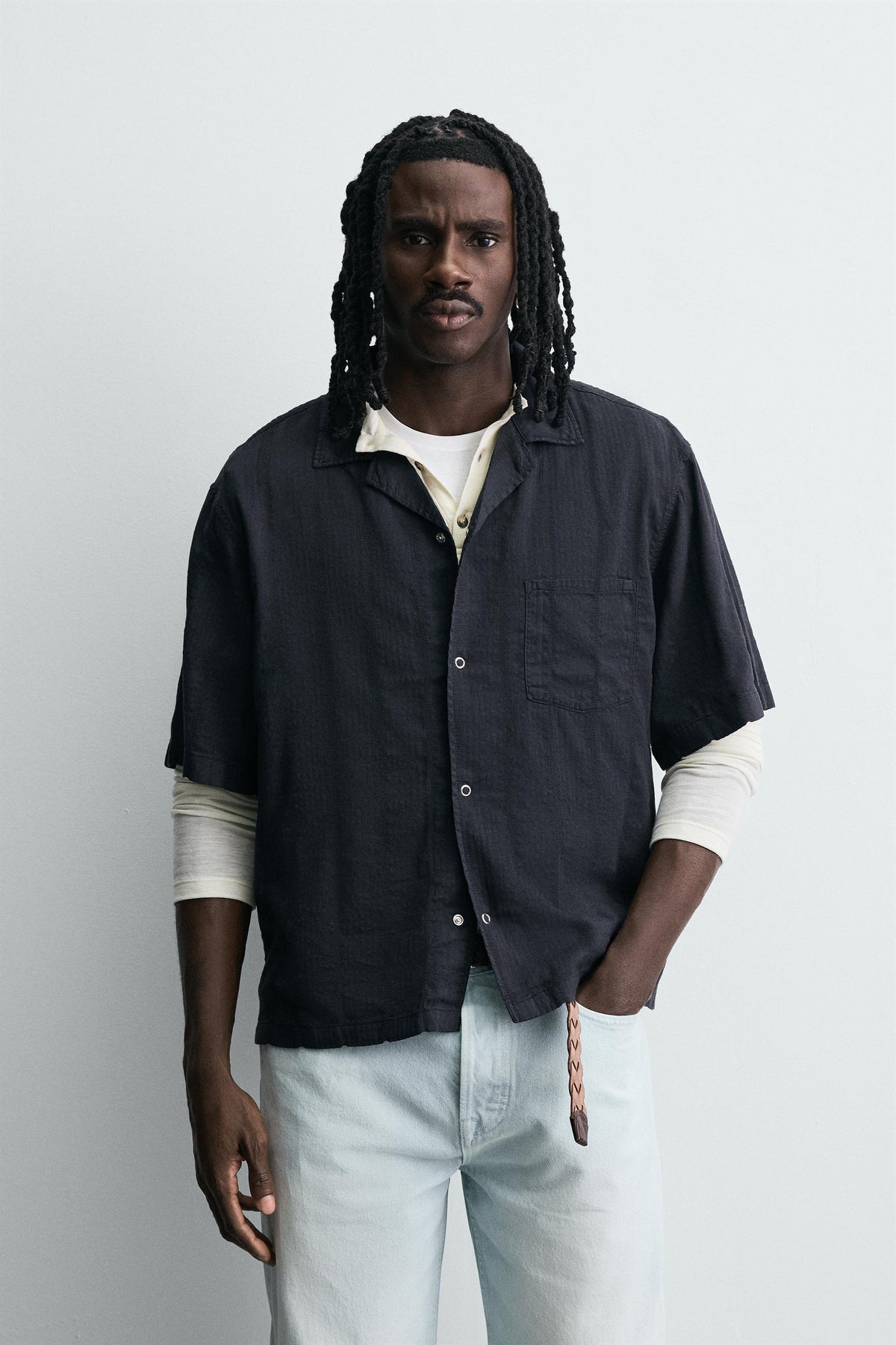 STRIPED JACQUARD SHIRT - Image 2