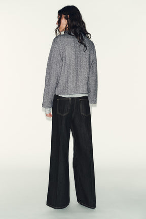 CABLE-KNIT JUMPER WITH JEWEL NECKLINE - Image 6