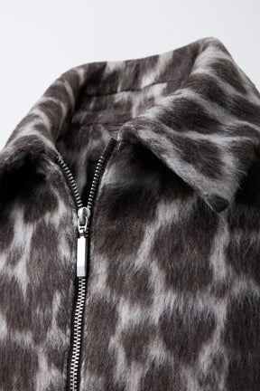ANIMAL PRINT BOMBER JACKET - Image 5
