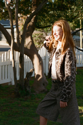 ANIMAL PRINT BOMBER JACKET - Image 8