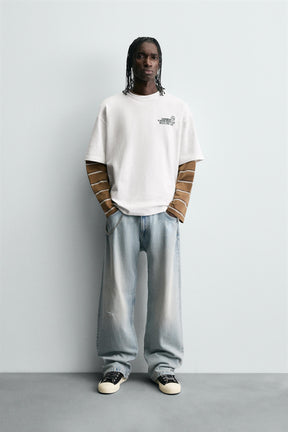 SLOGAN PRINT T-SHIRT - Image 1