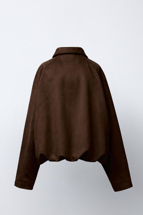 FAUX SUEDE BOMBER JACKET - Image 3