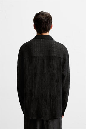 JACQUARD LINEN/COTTON SHIRT - Image 3