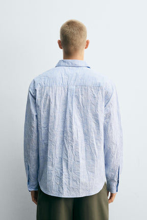 STRIPED CREASED-EFFECT SHIRT - Image 3