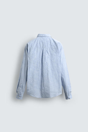 STRIPED CREASED-EFFECT SHIRT - Image 7