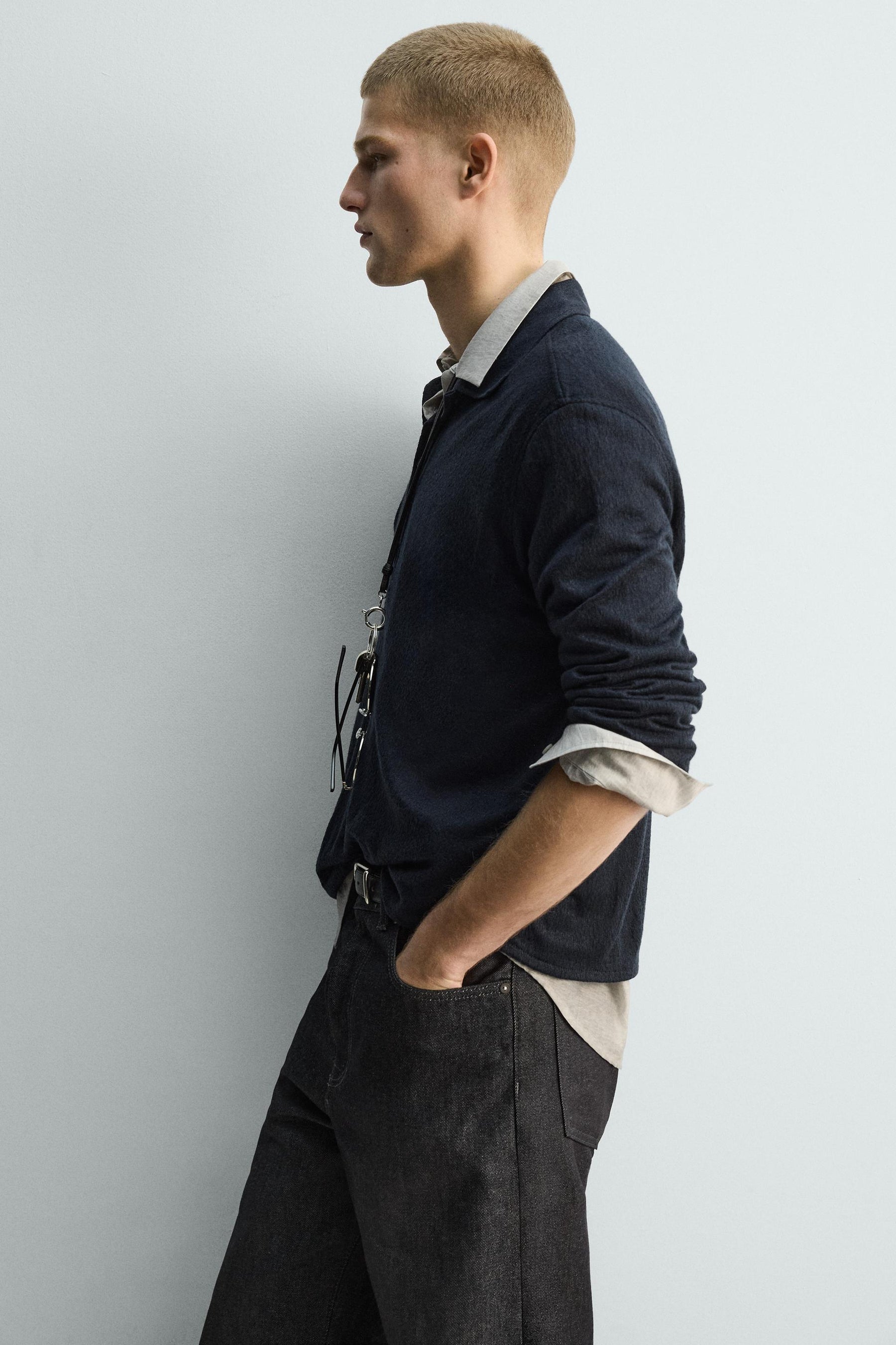 Polohemd aus strukturiertem Strick