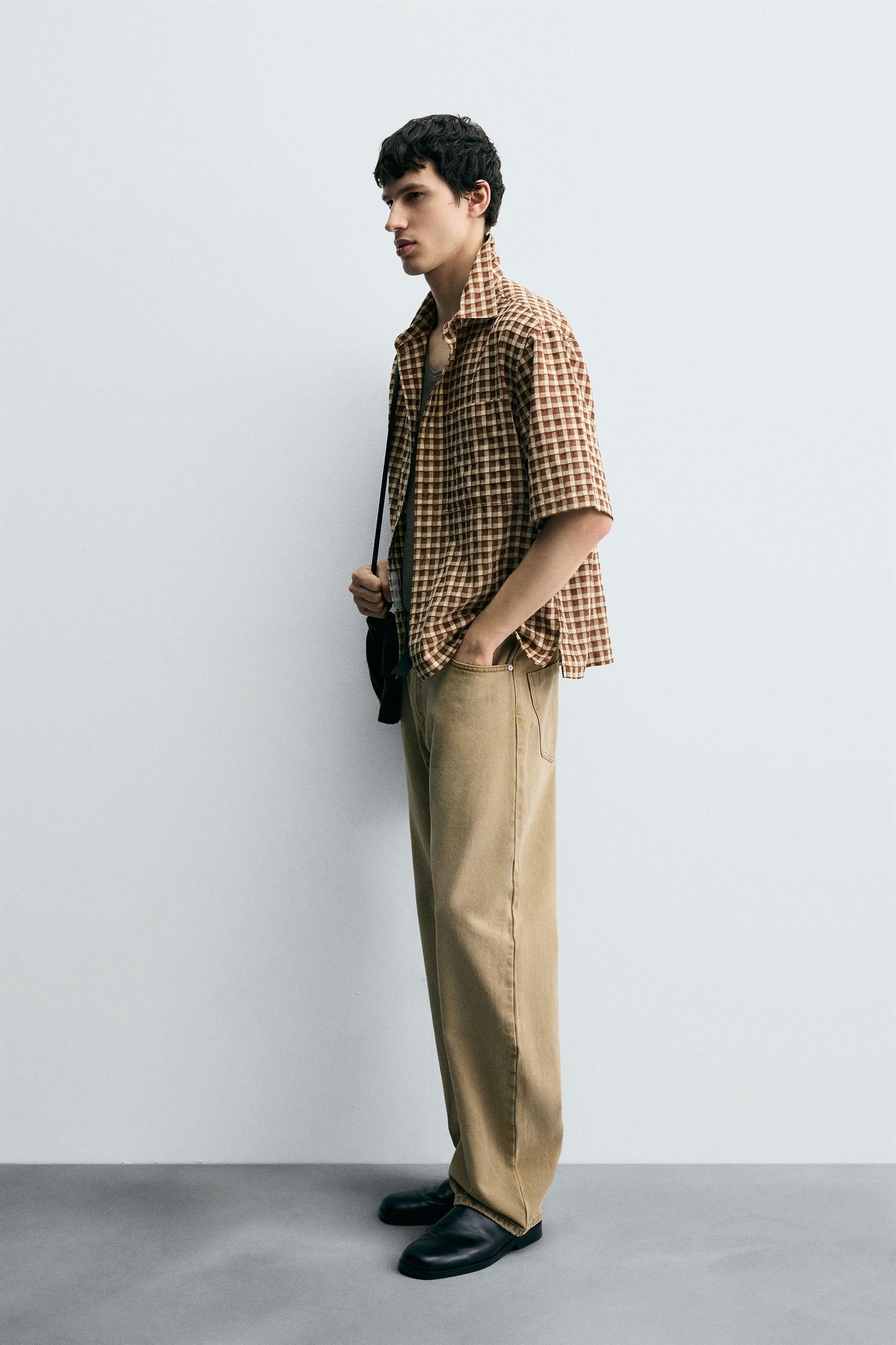 TEXTURED CHECK SHIRT - Image 4