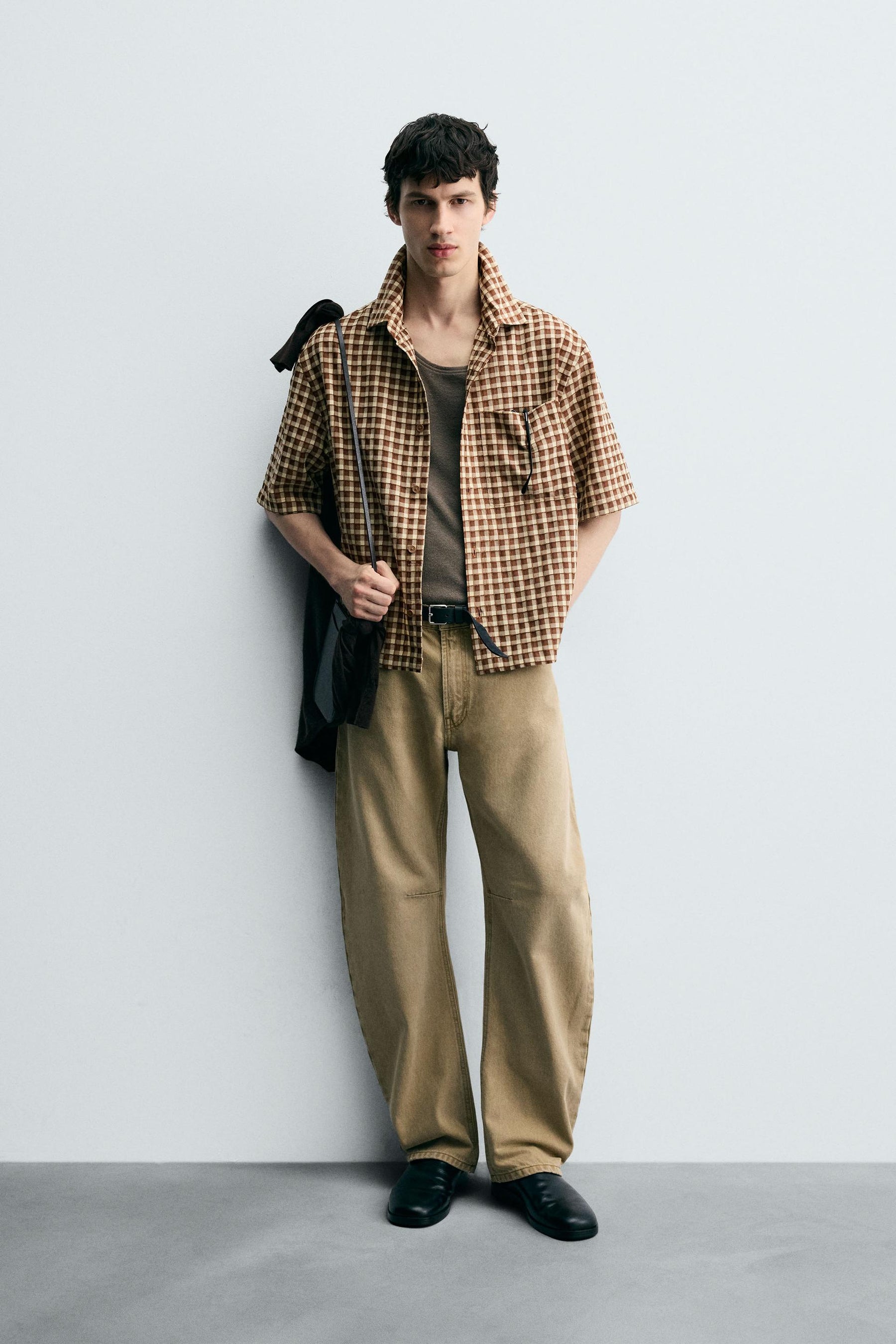 TEXTURED CHECK SHIRT - Image 1