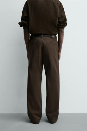 FLARE FIT TWILL TROUSERS - Image 3