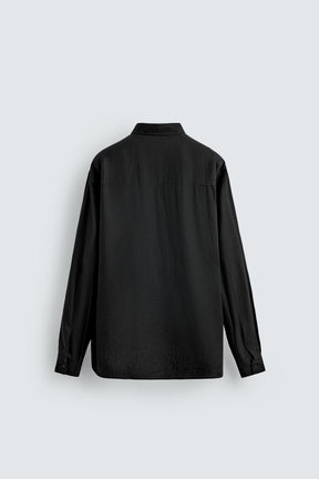 LINEN/VISCOSE TIE SHIRT - Image 7