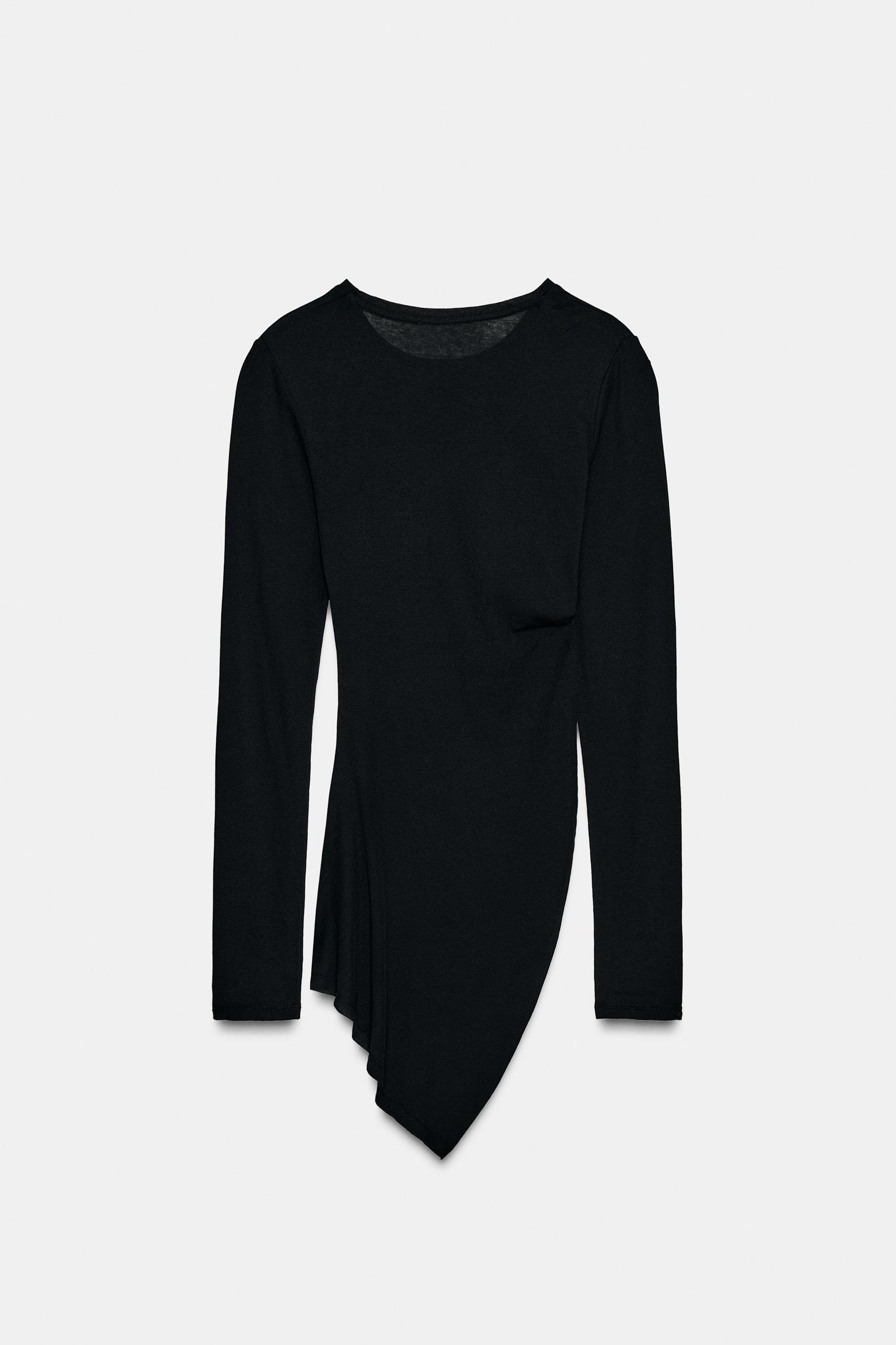 Seitlich drapiertes T-Shirt