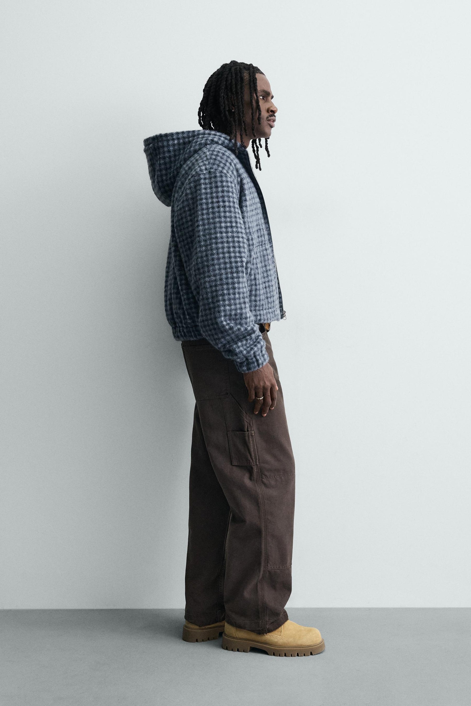 Kapuzenhemd mit Karomuster